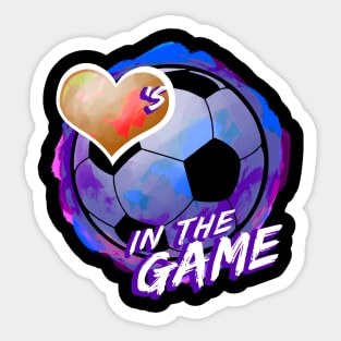 Soccer - Hearts In The Game - Dirty Blue Sticker